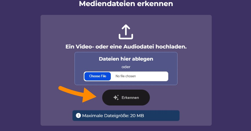 Schritt 2. Auf 'Erkennen' klicken