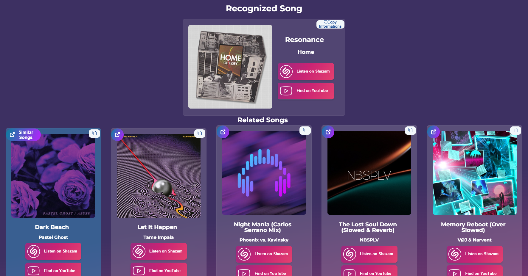 Get recognition results